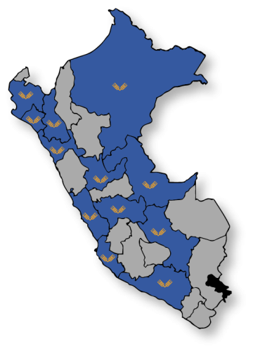 MAPA 1 DEPARTAMENTOS Y CAPITALES